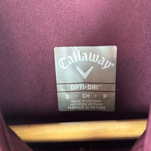 NWT Callaway Mens Burgundy Red 1/4 Zip Pullover Opti Dri Golf Sweatshirt Small - Picture 4 of 10
